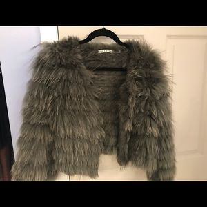 Alice + Olivia Fawn Fur Jacket